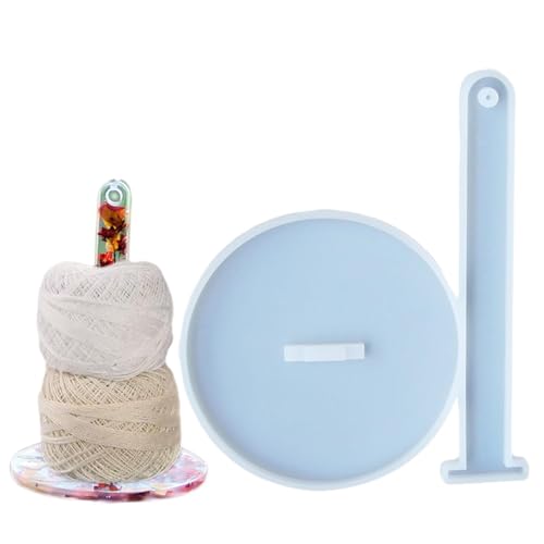 Yarn Holder Mold, Silikon Yarn Ball Minder 6,1 x 0,26 Zoll, robust, Epoxidguss, tragbare Aufbewahrungslösung, Bastelliebhaber für Knitting und Harzhandwerk von Générique