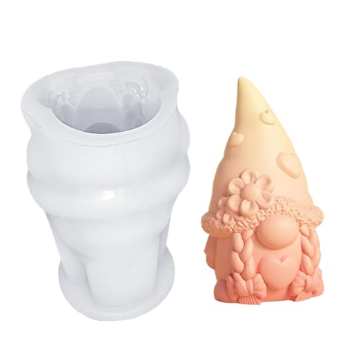 Zwergsilikonform Gnome Silikonform | Schokoladenformen | 3D Gnome Kerzenformen aus Silikon, für Fondant, Seife, Ton, Gipsverzierung, Harzkunst von Générique