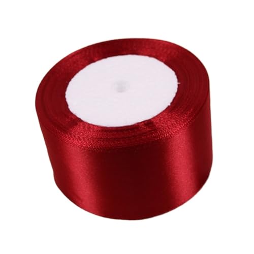 (25 yards/rolle) Wein rot einseitige satin band großhandel geschenk verpackung kleidung nähen stoff satin band(50mm Wine Red) von Generisch