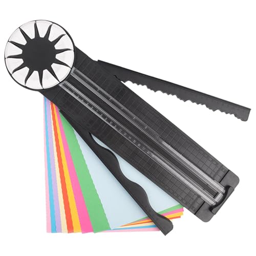 1/2 Stück Kantenschneider Für Papierhandwerk - 12-in-1 Papierschneider | Rotationspapierschneider | Papierschneider Schneidwerkzeug | 360° Drehbarer Papierschneider Mit Büttenrand Für Papier-Scrapbook von Generisch