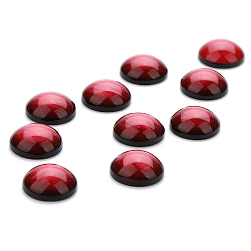 1 30 Stück Zubehör zur Schmuckherstellung Cabochons zur Schmuckherstellung Schmuckherstellung, Scrapbooking-Ornamente Kreis bastelbedarf hand schmuck Harz schnappt Harzpflaster rot Generisch von Generisch