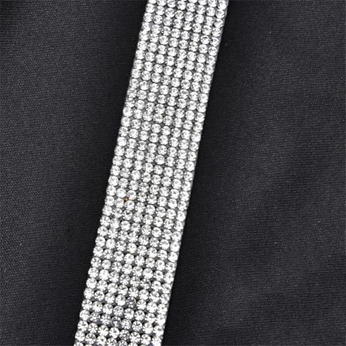 1 Meter selbstklebender Aufkleber, Netzstoff, Diamantband, zum Aufbügeln, Strass, für Dekoration, 2 cm, 1 Meter, selbsthaftend von Generisch