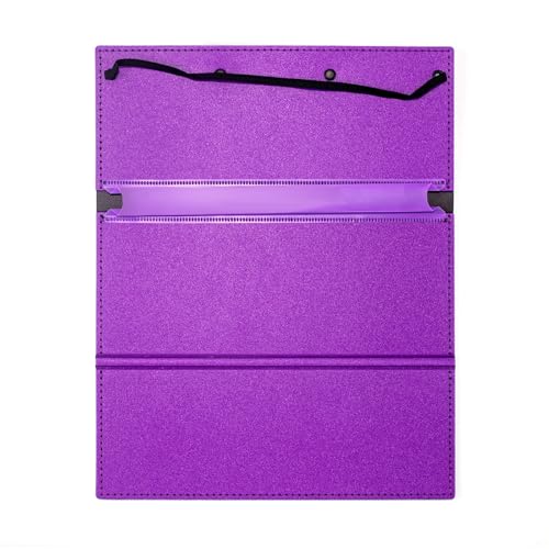 1 Packung Kunststoff-Krankenpflege-Zwischenablage, faltbar, 3-fach faltbar, mit Krankenpflege-Edition, leichte, Schreib-Zwischenablage für Ärzte A Bürostuhlmatte Für Teppich (Purple, One Size) von Generisch