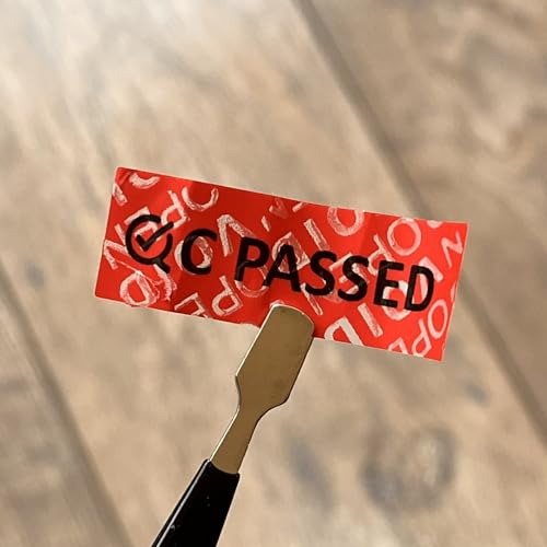 1.000 pcs zero transfer VOID security sticker "QC Passed", 45x15 mm, red von Generisch