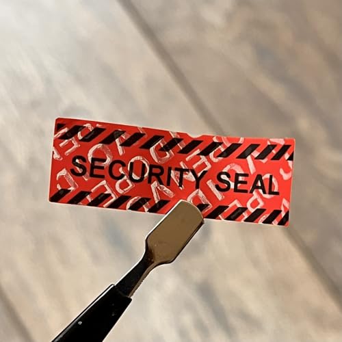 1.000 pcs zero transfer VOID security sticker "SECURITY SEAL", 45x15 mm, red von Generisch