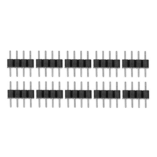 10–50 Stück LED-Stecker-Adapter, 4-polig, 5-polig, Nadel-Stecker, doppelter 4-poliger RGB/5-poliger RGBW-Stecker, LED-Streifenlampen-RGBW-Stecker (4-polige Nadel, 30 Stück) von Generisch