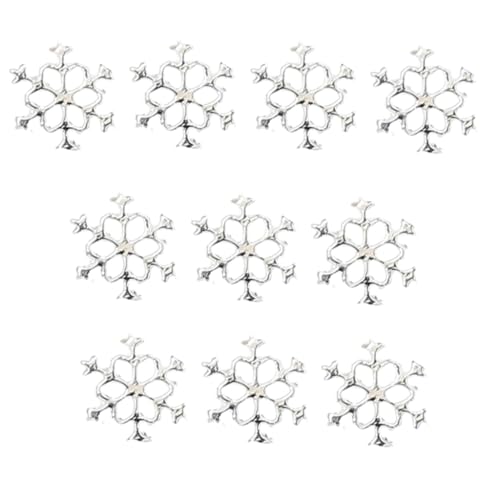 10 Schneeflocken-Dekorationen für einzigartiges und auffälliges Maniküre-Zubehör von Generisch