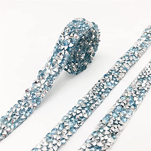 10 m Strass-Kristallband mit Kunstdiamanten, Acryl-Blumen-Netz, Wickelband, Nähborte (Farbe: Typ 1, Größe: 25 mm), funkelnde Dekoration für Bastelarbeiten von Generisch