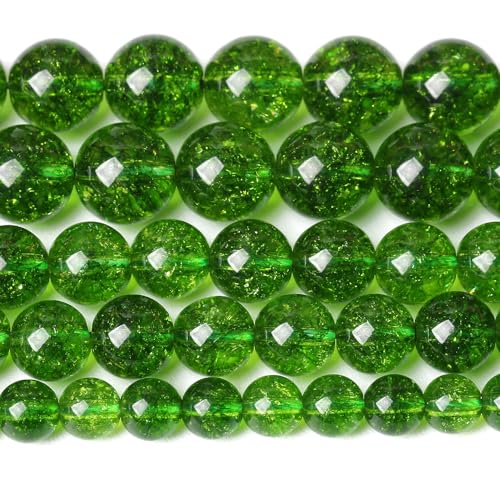 10 mm grüne Peridot-Kristall-Quarzperlen, natürliche Edelsteinperlen, rund, lose Perlen für Schmuck und Armbänder, 72 Stück, 2 Stränge, 81,3 cm 10 mm grüne Peridot-Kristall-Quarzperlen, natürliche Edelsteinperlen, rund, lose Perlen für Schmuck und Armbänder, 72 Stück, 2 Stränge, 81,3 cm von Generisch