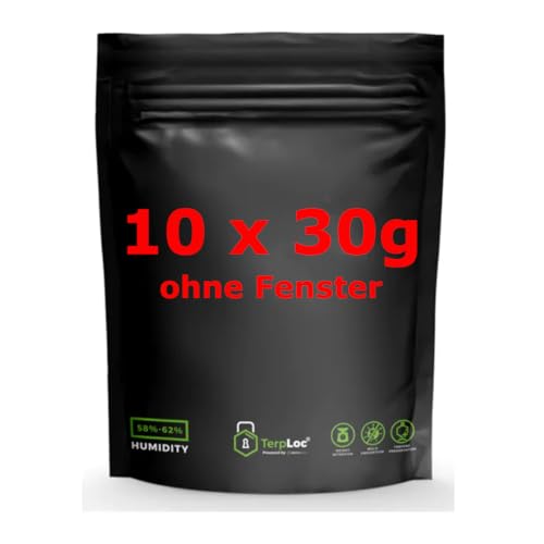 10 x 30g Grove Bags OHNE FENSTER, Luftdichte Aufbewahrungsbeutel mit Feuchtigkeits- und Geruchskontrolle + UV-Schutz von Generisch