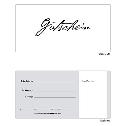 100 Gutscheine Gutscheinkarten Geschenkgutscheine – edel neutral Schwarz-Weiß von Generisch