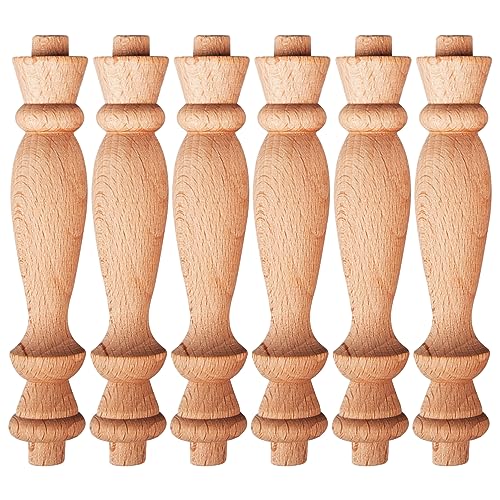 100 Stück 10,4 cm unlackierte europäische Balusterspindeln aus Holz für Heimwerker, Möbel, Holzbearbeitung, dekorativ, unlackiert, Holzpfosten für Heimwerker von Generisch