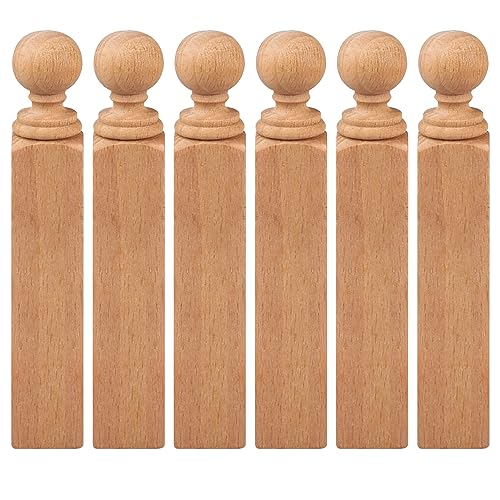 100 Stück 11,4 cm unlackierte Baluster-Spindeln aus Holz, europäischer Stil, dekorativer Holzpfosten für Treppenhäuser, Möbel, Holzbearbeitung und Heimwerker, unlackiertes Bastelzubehör von Generisch