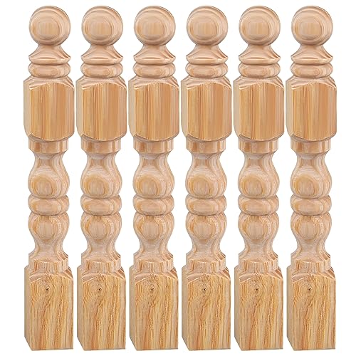 100 Stück 13,7 cm unlackierte Balusterspindeln aus Holz, europäischer Stil, für Heimwerker, Treppenhäuser, Möbel und Heimwerker, dekorativer Holzkegelpfosten für Holzbearbeitung, Handwerk von Generisch