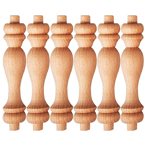 100 Stück 3 2/9 Zoll unlackierte europäische Balusterspindeln aus Holz für DIY Treppenmöbel und Heimwerker von Generisch