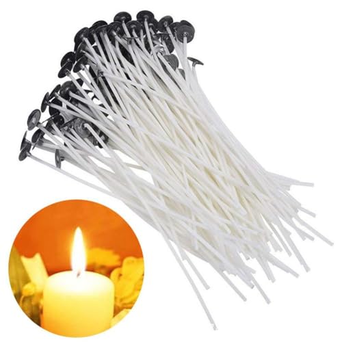 100 Stück Wachskern Baumwolle Gewebte Kerze Lampe Docht Kerzenzubehör Kerzendocht Lampe Herstellung Kit Kerze Lampe Kerze von Generisch