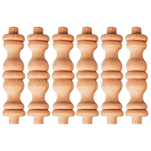 100 Stück unlackierte europäische Baluster-Spindeln aus Holz für Heimwerker, Treppenhäuser, Möbel, 8,9 cm, dekorativer Holzpfosten, Handlauf für Holzbearbeitung, Handwerk und Heimwerker von Generisch