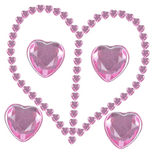 1000 Stück Liebe Diamant mit flachem Boden Edelsteine ​​auf den Nägeln Perlen Aufkleber abc wickeltasche säckchen Craft DIY Flatback-Herz Flatback-Herzmasse herstellen Acryl Rosa Generisch von Generisch