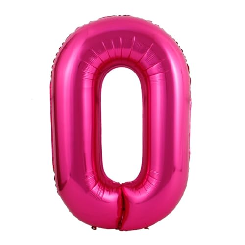 100CM Rosa Folienballon MEGA Zahlen Heliumerfüllung (0) von Generisch