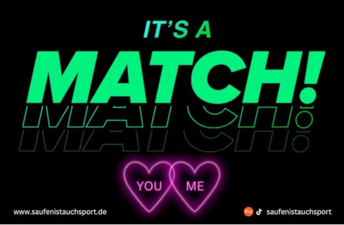 100x It's a Match Sticker/Malle Aufkleber/Festival Sticker/Party Sticker/Sauf Sticker/Party/Flirten/Bier Sticker/Sauf Sticker/Saufen/Flirt Sticker (100) von Generisch