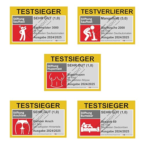 100x Testsieger Malle Sticker Set/Malle Aufkleber Set/Festival Sticker/Party Sticker/Sauf Sticker/Mallorca von Generisch