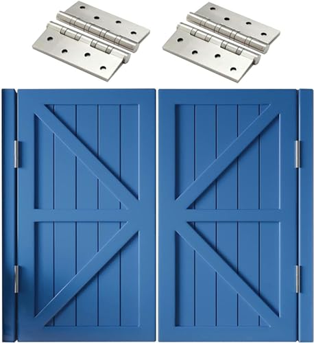 106,7 cm große blaue Salon-Türen mit Scharnieren und Verbindern, Massivholz-Stangentüren mit automatischer Verriegelung, ideal für Küche, Badezimmer, Aufbewahrung und Speisekammer, stilvolles Design 106,7 cm große blaue Salon-Türen mit Scharnieren und Verbindern, Massivholz-Stangentüren mit automatischer Verriegelung, ideal für Küche, Badezimmer, Aufbewahrung und Speisekammer, stilvolles Design von Generisch