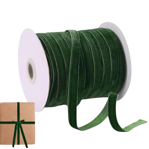 10mm X 18 M Samtband Geschenkband, 20 Yards Schleifenband Samtbänder Geschenkbänder, Weihnachtsdekoration Verpackungsband Zum Verpacken Von Hochzeitskränzen, Baumschmuck von Generisch