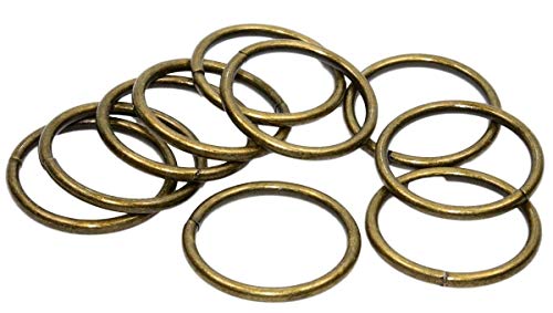 10x O-Ringe, Rundringe altmessing. 30mm durchlassbreite von Generisch