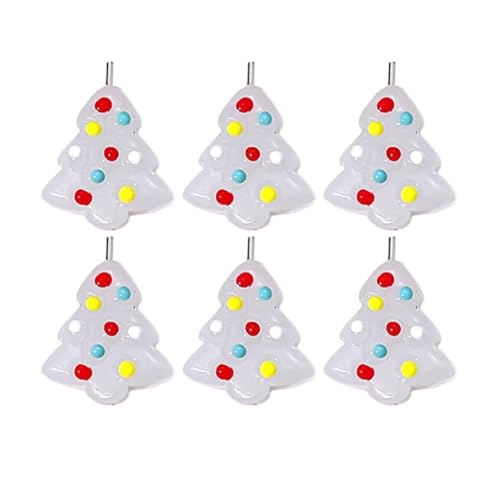 15 mm Weihnachtsbaum, handgefertigt, Lampwork-Perlen, Kunstharz, tropfend gezogen, mobiles Material, J2A7, Ölperlen, Glaszubehör, Kette, Hand von Generisch