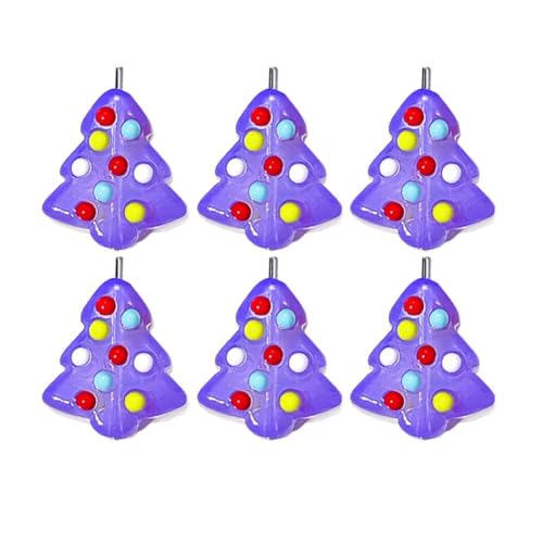 15 mm Weihnachtsbaum, handgefertigt, Lampwork-Perlen, Kunstharz, tropfendes Glas, gezogenes Ölmaterial, N2S2, Perlen, Zubehör, mobile Kette von Generisch