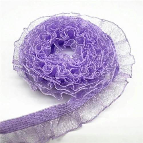 16 mm gerafftes elastisches Spitzenband aus Spandex-Gummiband, gefaltetes Spitzenbesatz für Bekleidungszubehör, 5 Yards/Lot, ideal für Taillenband und Nähen 16 mm gerafftes elastisches Spitzenband aus Spandex-Gummiband, gefaltetes Spitzenbesatz für Bekleidungszubehör, 5 Yards/Lot, ideal für Taillenband und Nähen von Generisch