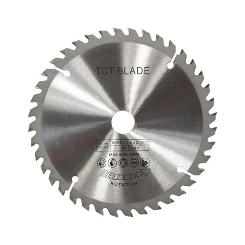 1pc 165mm 24/40/48/60T Hartmetall Holz Sägeblätter for Multi-funktion power Tool TCT Kreissäge Klinge Holz Trennscheibe(165x2.3x20x60T) von Generisch