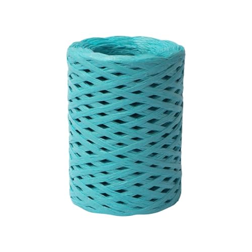 2 Rolle Raffiabast Papierband, Natur Papier Bänder, Neueste Bast Raffia Natur Papier Packschnur für Geschenkverpackung, Weben, Dekoration und Gärtnern, 150m/Rolle von Generisch