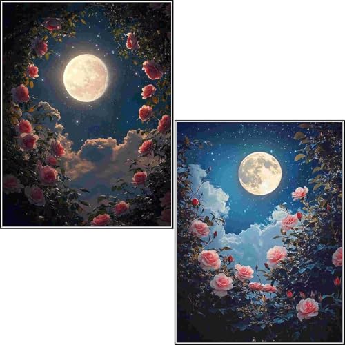 2 Stück Diamond Painting Cloud Diamant Painting Bilder Kinder Erwachsene Anfänger, 5D Diamant Malerei Set Diamond Art Painting XL Klein 40x50cm DIY Dimond Painting Basteln Arts für Wand Décor 1-612 von Generisch