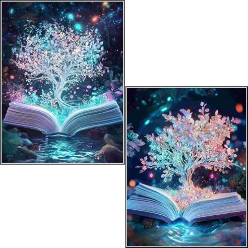 2 Stück Diamond Painting Erwachsene Kinder Diamant Painting Bilder Book 5D Diamond Painting Set DIY Daiments Painting Basteln Erwachsene Diamond Painting Runde Steine Mosaikherstellung 40x50cm 1-563 von Generisch