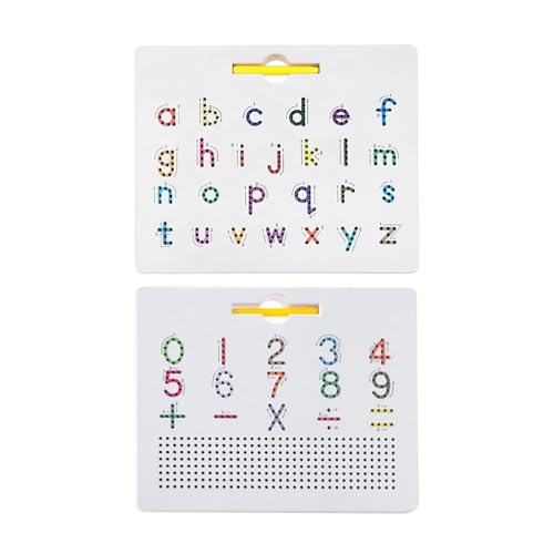 2-in-1 Magnetische Alphabet Letter Tracing Board,Magnetisches Buchstaben-Zeichenbrett,Magnetische Groß- Und Kleinbuchstaben Diagrammtafel,Stem Toy Letters Learning, Magnets Tracing Board von Generisch