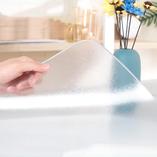 2 mm dicke, mattierte PVC-Tischabdeckung, transparent, rechteckig, Schutz für Esszimmer, Nachttisch und Schreibtisch, 50 x 130 cm, langlebiger und stilvoller Tischschutz 2 mm dicke, mattierte PVC-Tischabdeckung, transparent, rechteckig, Schutz für Esszimmer, Nachttisch und Schreibtisch, 50 x 130 cm, langlebiger und stilvoller Tischschutz von Generisch