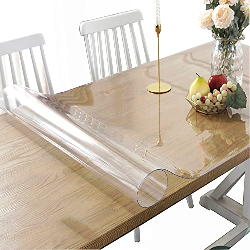 2 mm dicke, transparente PVC-Kunststoff-Tischabdeckung, wasserdicht, Anti-Heiß-Tischdecke für Garten- und Couchtisch, Größen 69 x 99 cm und 99 x 160 cm von Generisch