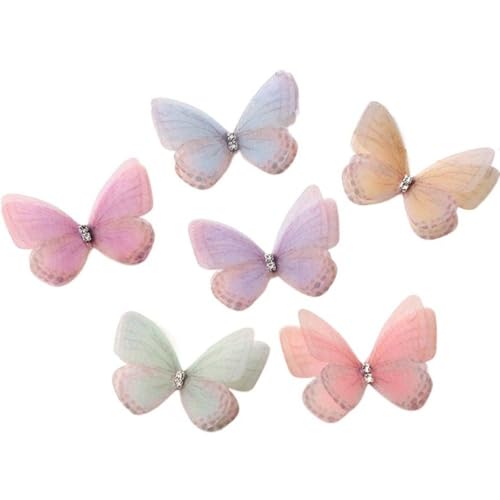 20 Stück Stickerei-Schmetterling zum Aufnähen, 3D-Gaze-Schmetterlings-Applikationen, Strass-Stickerei, Nähen, Handwerk, 5 cm, lebensechte Schmetterlinge 20 Stück Stickerei-Schmetterling zum Aufnähen, 3D-Gaze-Schmetterlings-Applikationen, Strass-Stickerei, Nähen, Handwerk, 5 cm, lebensechte Schmetterlinge von Generisch