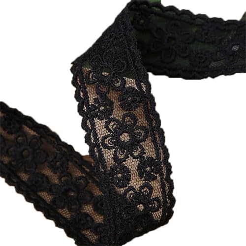 20 Yards 27 mm bestickte florale Spitzenbänder, DIY-Haarschleife, Zubehör, handgefertigtes Klebeband, Nähen, Schwarz, 27 mm 20 Yards 27 mm bestickte florale Spitzenbänder, DIY-Haarschleife, Zubehör, handgefertigtes Klebeband, Nähen, Schwarz, 27 mm von Generisch