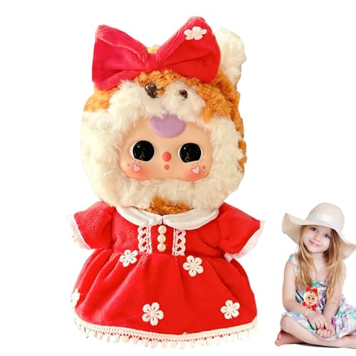 20 cm Plüsch-Puppenkleidungsset, kleine Puppenkleidung für 8-Zoll-Puppen,Kleine Puppenkleidungskostüme - Gefüllte Puppen-Outfit-Kleidung, Weihnachts-Themenkleid für Plüschpuppe, kleines Puppenzubehör- von Generisch