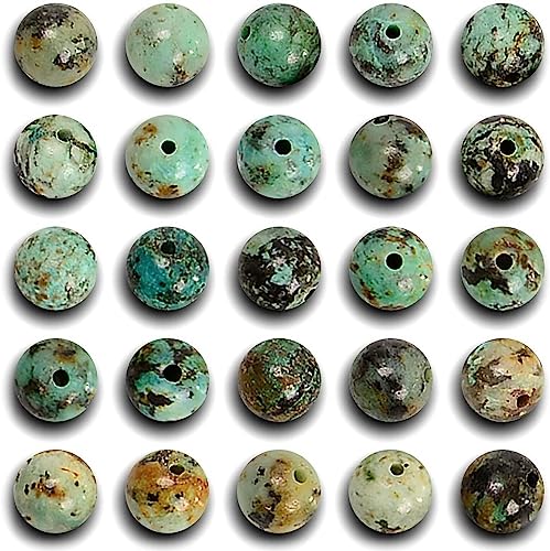 200 Stück 6 mm natürlicher Halbedelstein, afrikanischer Türkis, rund, glatt, Abstandshalter für Schmuckherstellung, Halsketten, Armbänder 200 Stück 6 mm natürlicher Halbedelstein, afrikanischer Türkis, rund, glatt, Abstandshalter für Schmuckherstellung, Halsketten, Armbänder von Generisch