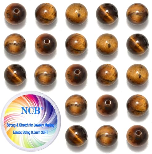 200 Stück 8 mm natürliche gelbe Tigerauge, runde Abstandshalter für Schmuckherstellung, mit Kristall-Stretchschnur 200 Stück 8 mm natürliche gelbe Tigerauge, runde Abstandshalter für Schmuckherstellung, mit Kristall-Stretchschnur von Generisch