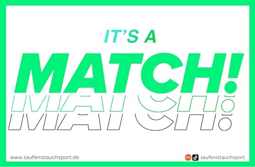 200x It's a Match Sticker weiß/Malle Aufkleber/Festival Sticker/Party Sticker/Sauf Sticker/Party/Flirten/Bier Sticker/Sauf Sticker/Saufen/Flirt Sticker (200) von Generisch