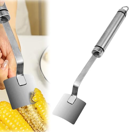 2024 New Long Handle Stainless Steel Corn Stripping Tool, Corn Stripper Corn Cob Stripper Tool, Maisdrescher aus 304 Edelstahl mit Ergonomischem Griff, Maisschäler, Kitchen Gadget (1pc) von Generisch