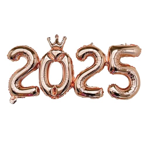 2025 Glänzende Ballonzahlen | 2025 Folien-Zahlenballons | 2025 Zahlenfoliendekorationen | Neujahrs- Und Feier-Partydekoration | Metallische 2025-Luftballons Für Hochzeiten, Geburtstage Und Feiertagsve von Generisch