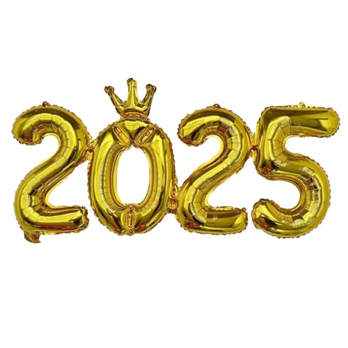 2025 Glänzende Ballonzahlen | 2025 Folien-Zahlenballons | 2025 Zahlenfoliendekorationen | Neujahrs- Und Feier-Partydekoration | Metallische 2025-Luftballons Für Hochzeiten, Geburtstage Und Feiertagsve von Generisch