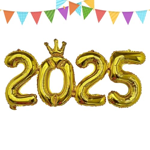 2025 Party-Luftballons, Deko Silvester 2025, 2025 Zahlen-Luftballons, 2025 Zahlenballons Dekorationen Für Neujahr, 2025 Ballonzahlen Für Neujahr, Weihnachten, Abschlussfeiern, Dekoration von Generisch