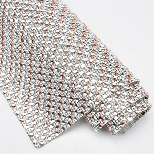 24 x 40 cm, selbstklebende Strass-Platte mit quadratischem Glas-Kristall-Mesh-Applikation, Banding-Rolle, Aufkleber für selbstgemachte Kleider, Taschen und Kleidungsstücke 24 x 40 cm, selbstklebende Strass-Platte mit quadratischem Glas-Kristall-Mesh-Applikation, Banding-Rolle, Aufkleber für selbstgemachte Kleider, Taschen und Kleidungsstücke von Generisch