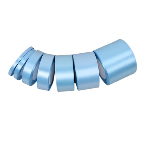 25 Größen/Rolle 6 mm 10 mm 15 mm 20 mm 25 mm 38 mm 50 mm einseitiges blaues Seidenband DIY Geschenkverpackungsband(10mm Width) von Generisch